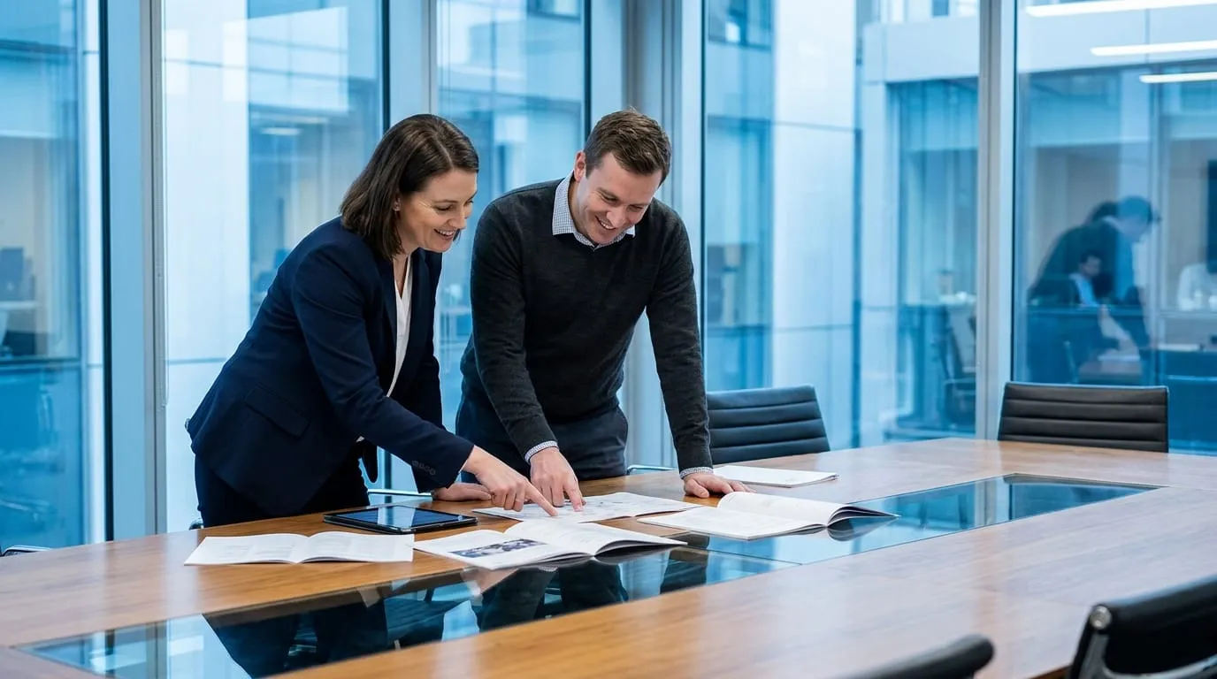 Keystone professionals discussing a claim.